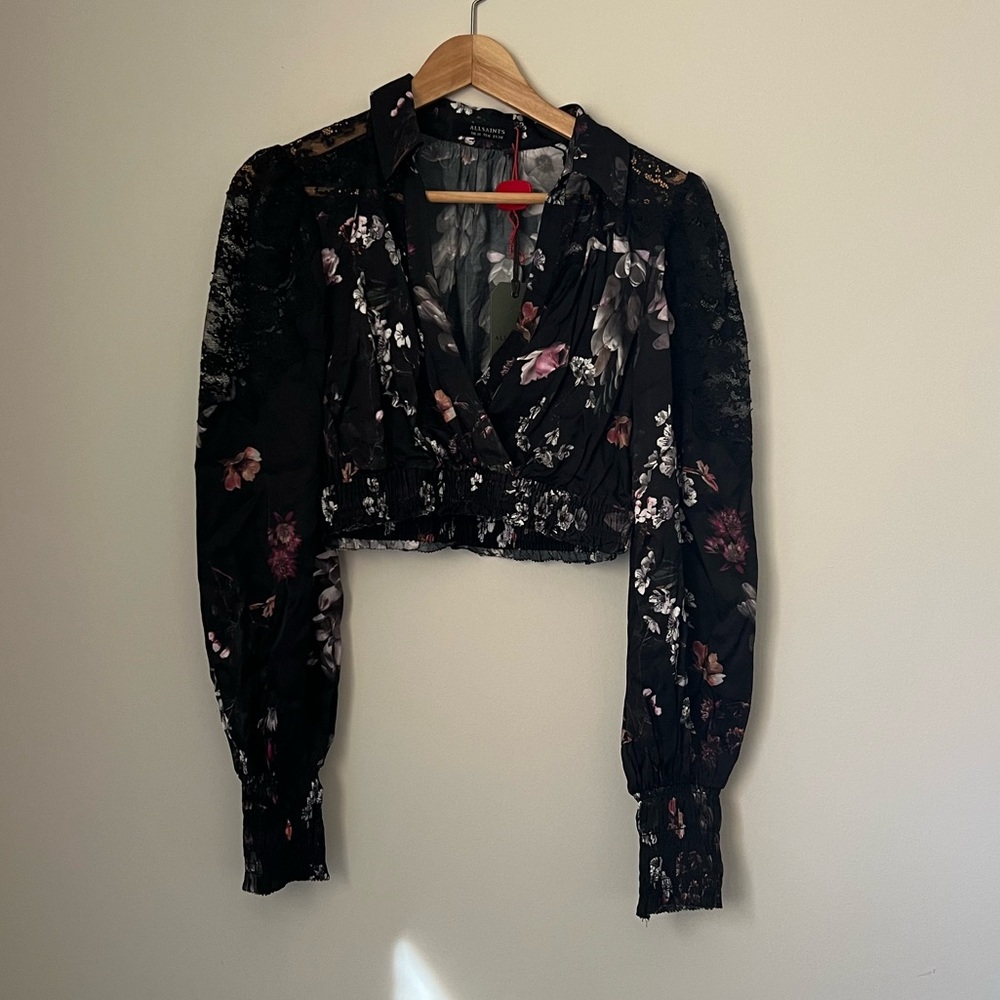 AllSaints Saz Silvius Crop Top *Brand New*